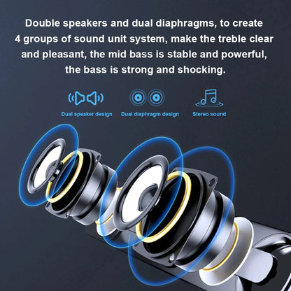 V-111 Computer Speaker USB Wired Powerful  Bar Stereo Subwoofer Bass Speaker Surround  Box for PC Laptop Phone Tablet MP3 MP4