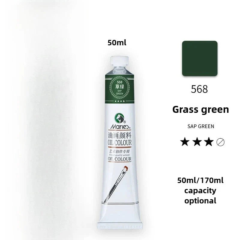 Maries Oil Paint 50ML Oil Painting Art Creation Pigment Large Oil Paint Paint Single Commonly Used 24 Colors