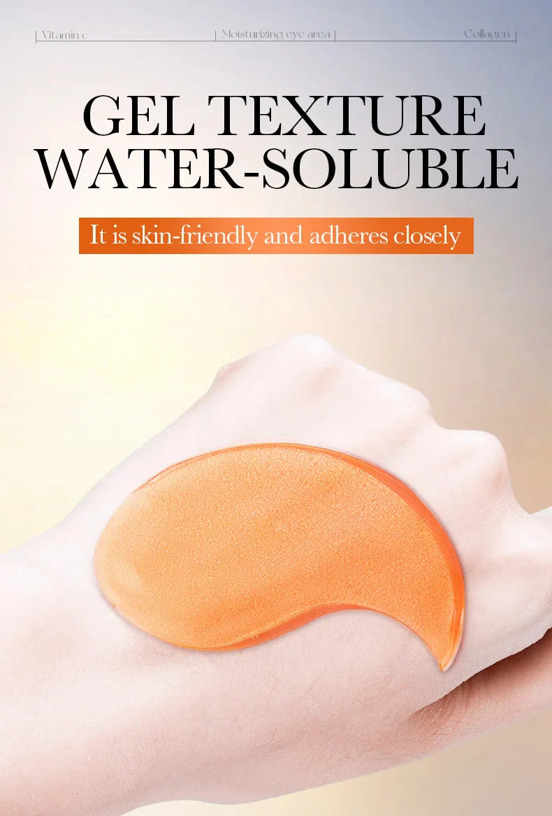 BIOAQUA Vitamin C & Collagen Eye Mask (80 Count) - Brightening Under Eye Patches for Dark Circles, Puffiness, and Anti-Aging Hydration