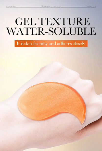 BIOAQUA Vitamin C & Collagen Eye Mask (80 Count) - Brightening Under Eye Patches for Dark Circles, Puffiness, and Anti-Aging Hydration
