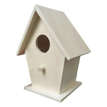 High-end Wooden Bird House For Outside To Paint Bird Nesting Box Handmade Birdhouse With Perch Diy Types Wall-mounted Nest V6x3