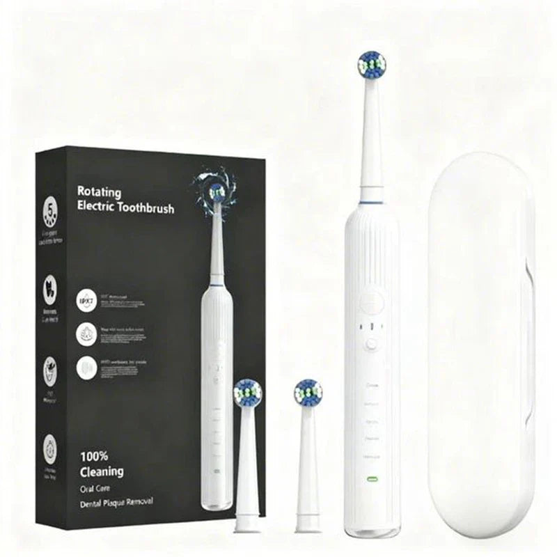 Compatible with Oral B Sonic Electric Toothbrush Smart Ultrasonic Dental Teeth Whitening Rechargeable Adult Tooth Brush 3 Head