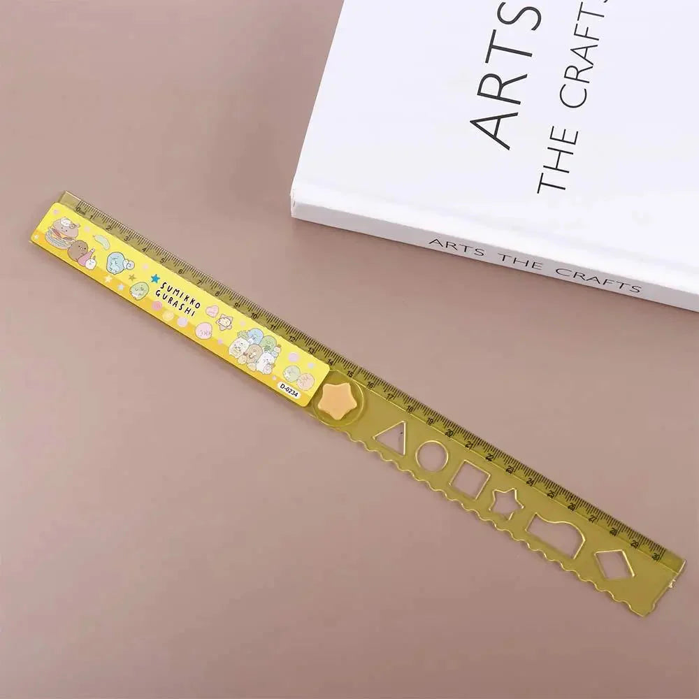 School Supplies  Gift 30CM Cute DIY Animal Drawing Rulers Drawing Tools Straightedge Folding Ruler