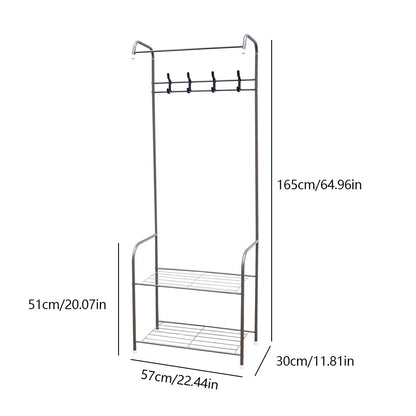 Independent Hanger Brown Metal Shoe Hanger 4 Hooks Clothes Rack Clothes Hangers Coat Hanger Stand Wardrobe Stand