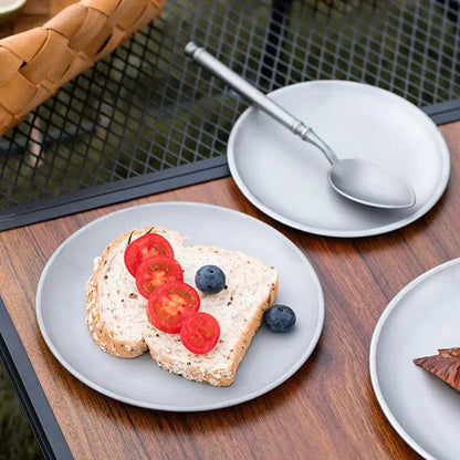 Fruit Salad Household Creative Dish High quality Plates 3pcs Titanium Purification Plate Outdoor Picnic Dinner Tableware Tray