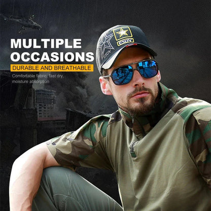 Tactical T-Shirts Mens Outdoor Sport Tee Quick Dry Short Sleeve Shirt Hiking Hunting Combat Men Camo Clothing