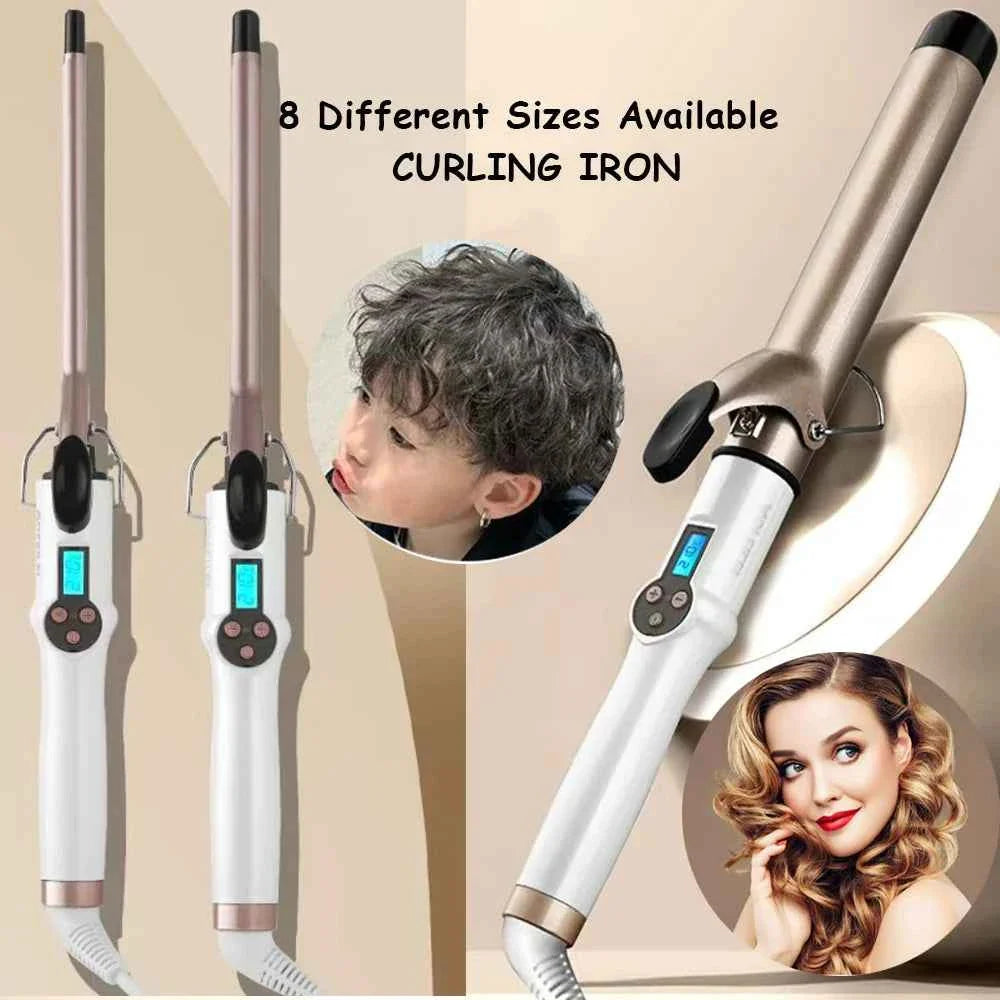 Electric Heating Curly Hair Stick Curling Iron Hair Straightener Wave Waver Beauty Salon Styling Tool Appliances Crimping Iron