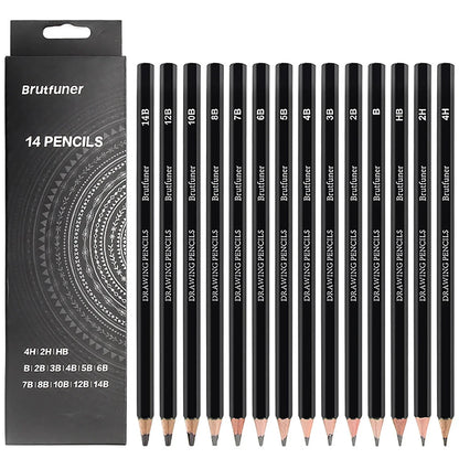 14-60 pcs Drawing Set Sketching Kit - Art Supplies,for Adults Artists with 3-Color Sketchbook,Graphite,Pastel,Charcoal Pencils