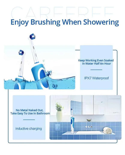Oral B D12 Vitality Electric Toothbrush Rechargeable Sonic Tooth Brush Soft Bristle Inductive Charging Remove Plaque for Adult