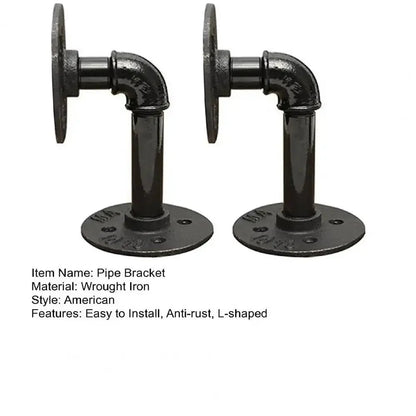 Replacement Heavy Duty Floating Shelf Brackets Black Coated Metal Cast Iron Shelves Brackets Wall Mount Wall Shelf Support