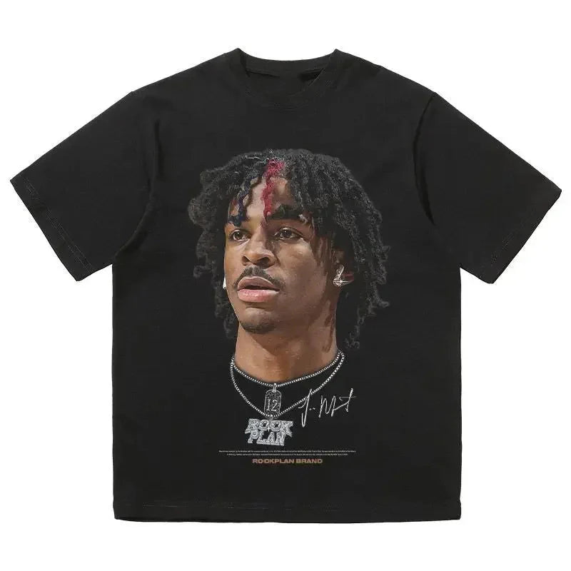 Oversized Men T Shirts US Street Basketball Printed Short Sleeve Hip-Hop Y2K Tees Commute Casual O-neck Tops Cool Boy T-shirts