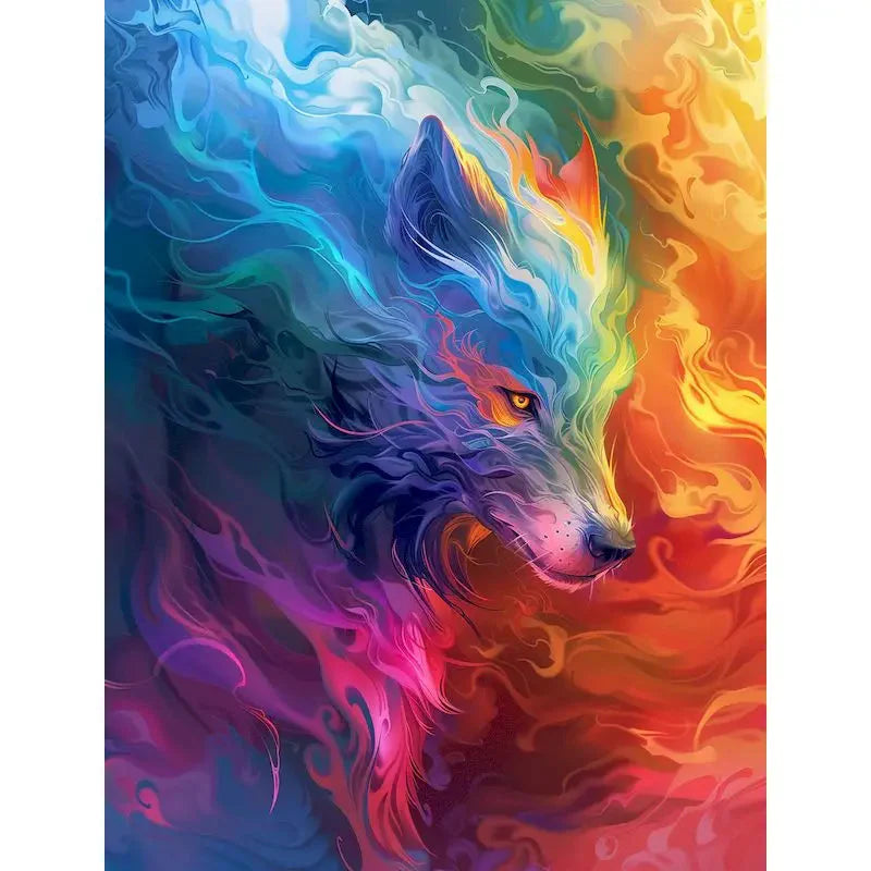 Diy Paint By Numbers For Adults Beginners Wolf Animals Acrylic Painting By Number Kits Home Decoration Framelessless