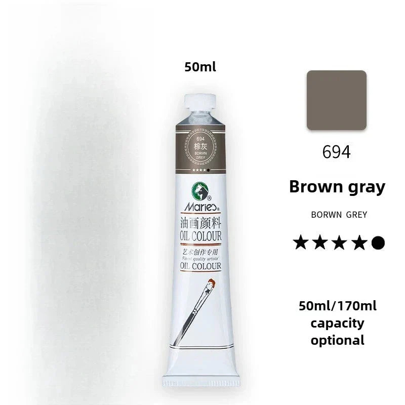 Maries Oil Paint 50ML Oil Painting Art Creation Pigment Large Oil Paint Paint Single Commonly Used 24 Colors