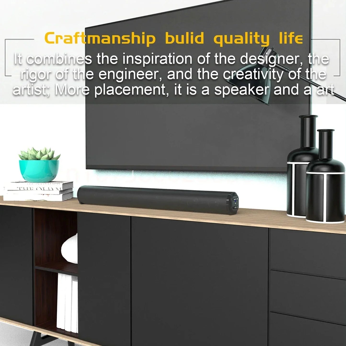 Super Powerful Sound Bar Portable Wireless Bluetooth Speaker Surround Stereo Home TV Sound Box Subwoofer FM Radio Home Theater