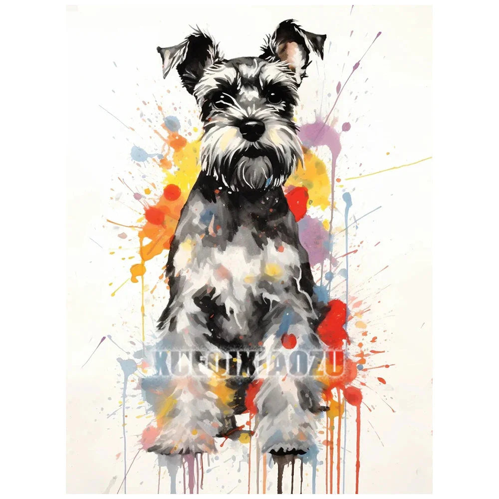 Animal Diamond Painting Graffiti Rhinestone Embroidery Dog Mosaic Cross Stitch Children Gift Art Handmade Home Decoration