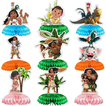 Moana Party Decorations Balloons Set Tableware Napkins Cups Plates Backdrop Kit Disney Vaiana Theme Happy Birthday Deco Supplies