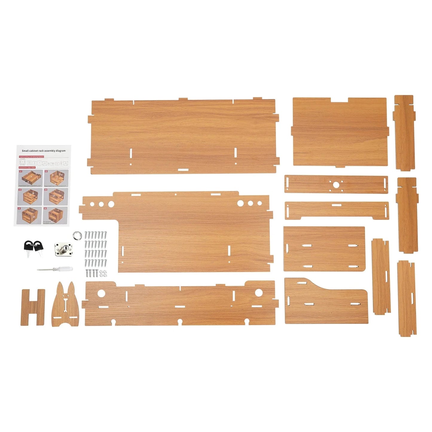 Home Computer Monitor Lift Stand with Drawers and Phone Holder, Desktop Organizer, Desktop Drawer Storage Cabinet