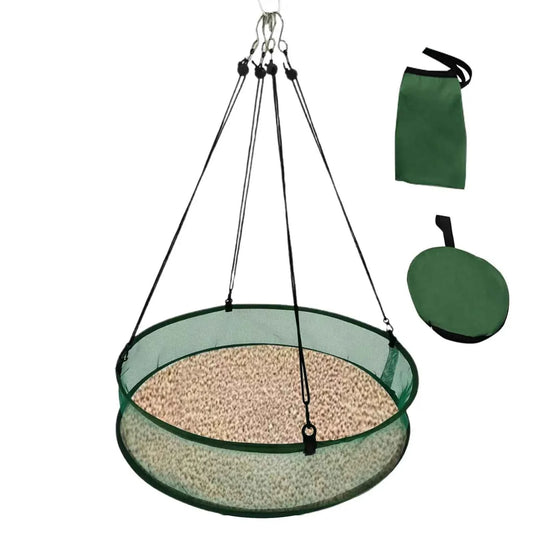 Bird Feeder Tray Attracting Birds Birds Food Catcher Hummingbird Feeder with Hanging Chain for Balcony Backyard Garden Yard