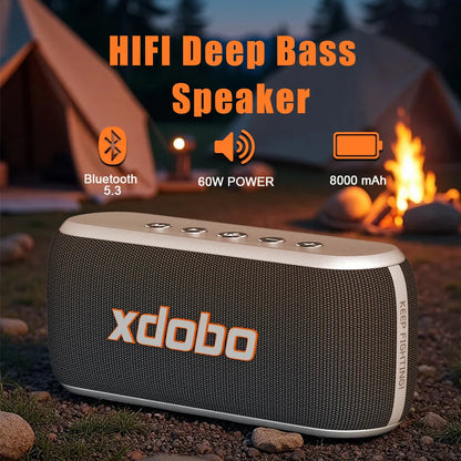 60W Soundbar XDOBO X8IV Subwoofer Speaker 8000mAh Deep Bass Outdoor Smart Phone TV Home Cinema Loudspeaker With Alloy Design
