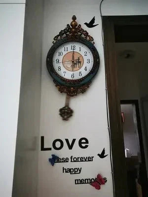 Large Luxury Gold Wall Clock Living Room Silent Creative Swing Wall watches Bedroom Quartz Clocks Wall Home Decor