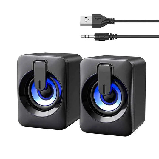 Computer Speakers HiFi Stereo Microphone Audio PC Speaker USB Wired Caixa De Som with LED Light for Desktop Computers PC Laptops
