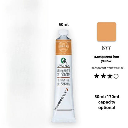 Maries Oil Paint 50ML Oil Painting Art Creation Pigment Large Oil Paint Paint Single Commonly Used 24 Colors