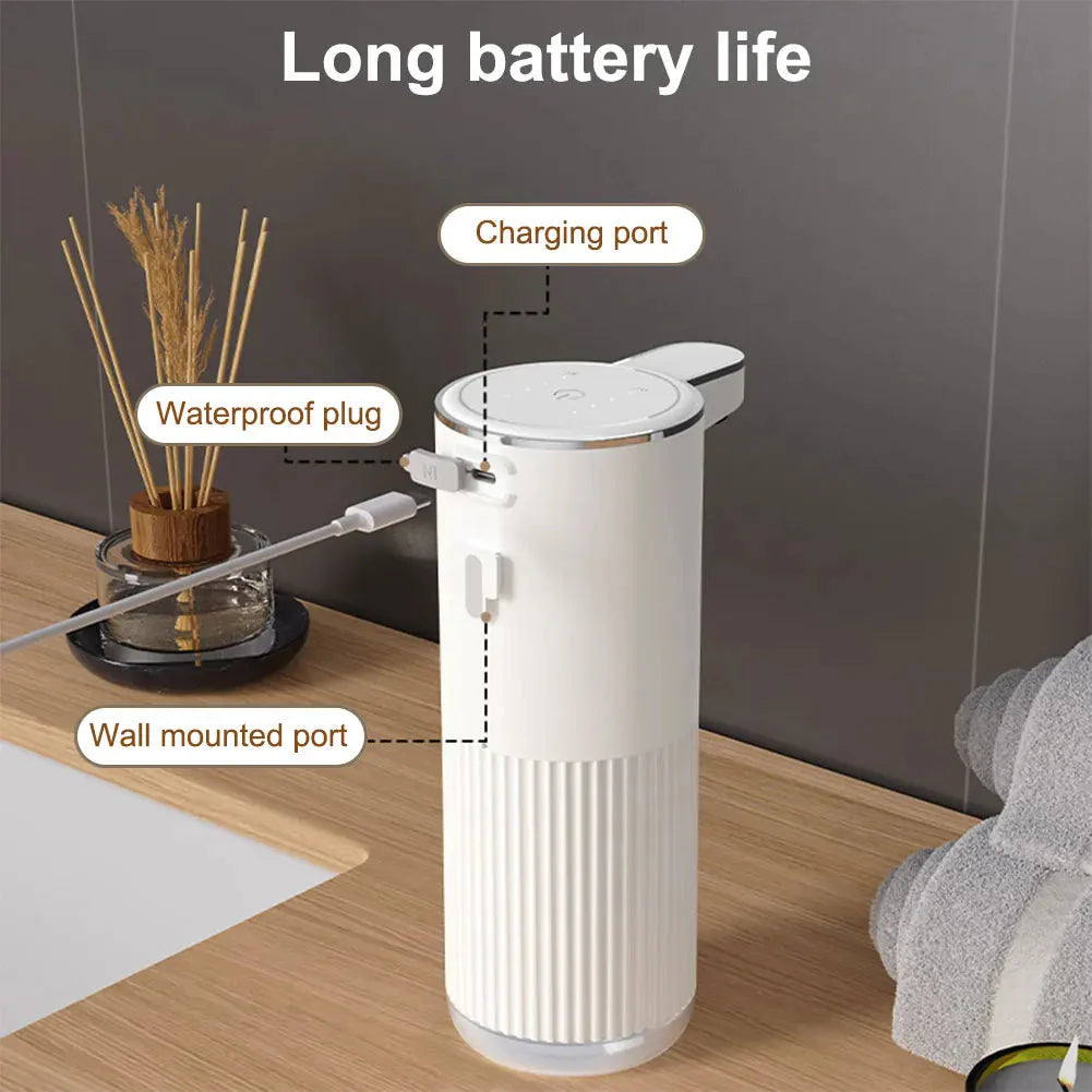 Automatic Soap Dispenser Touchless Foaming Soap Dispenser 400ml USB Rechargeable Electric Foam/Gel Soap Dispenser