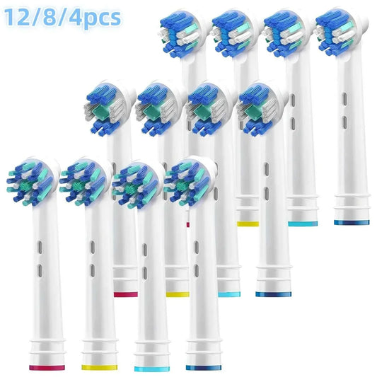Replacement Toothbrush Heads Compatible with Oral-B, 4/8/12pcs  Electric Toothbrush Heads Brush Heads for Oral B Replacement Hea