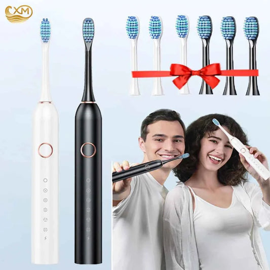 Sonic Electric Toothbrush for Adults Electronic Tooth Brush With Timer Rechargeable Electric Toothbrush with 8 Brush Heads