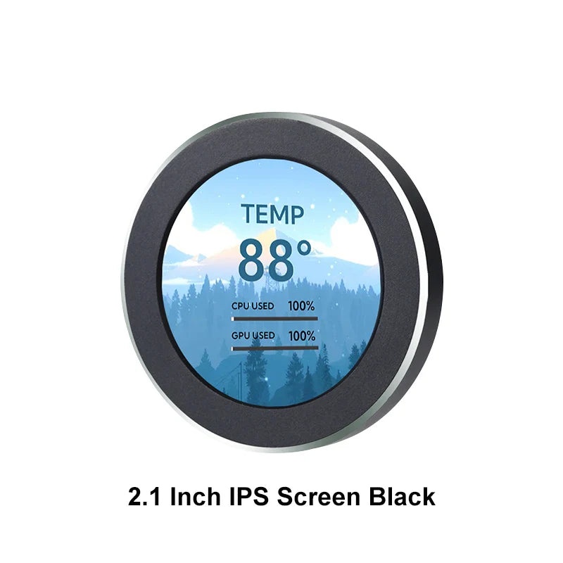 2.1 2.8 Inch IPS Secondary Screen 480x480 USB Water-Cooled Round LCD CPU GPU RAM HDD Monitoring NO AIDA64 MINI PC Gamer Display
