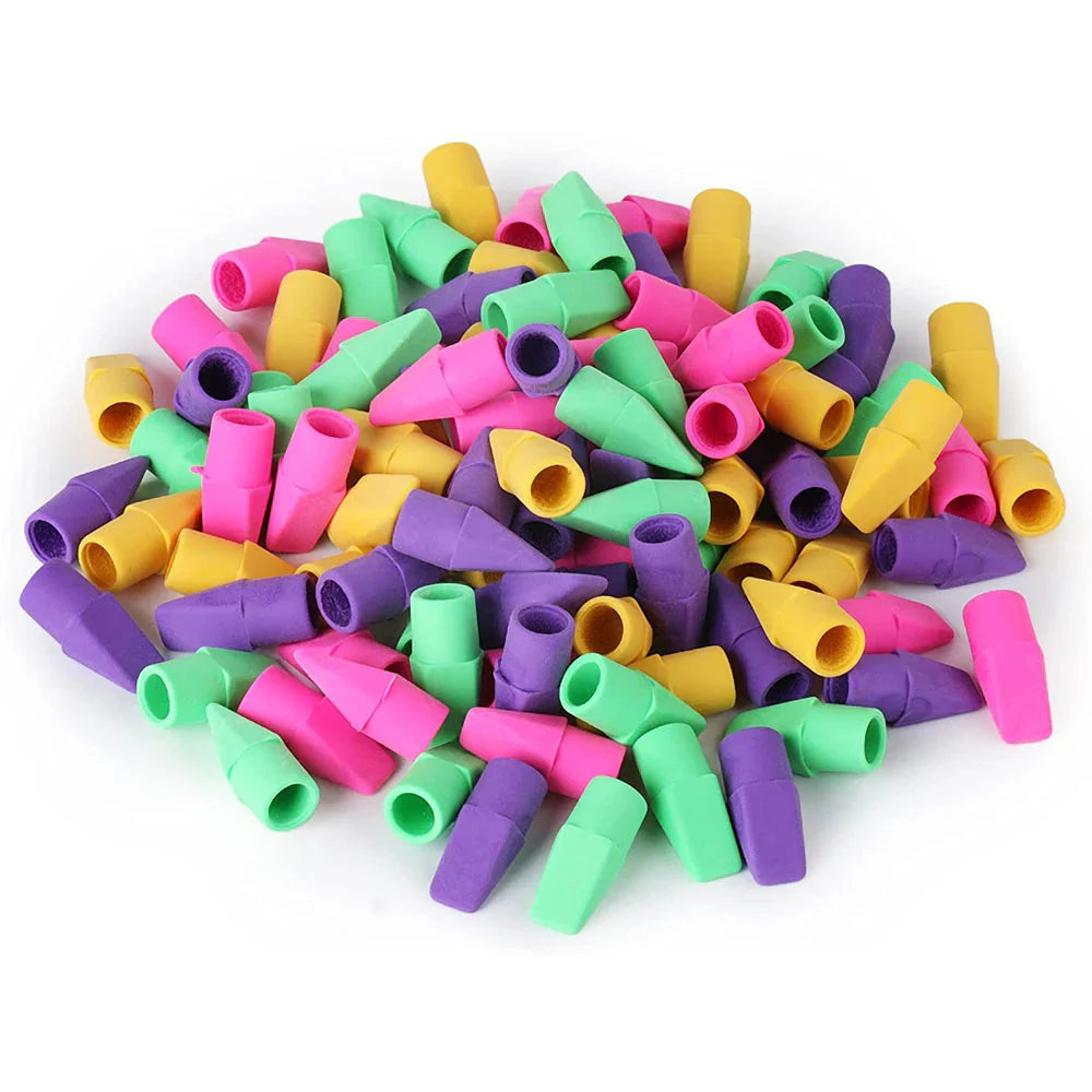 Supplies School Supplies Assorted Colors Painting Student Pencil Eraser Toppers Eraser Caps Pencil Top Erasers Pencil Erasers