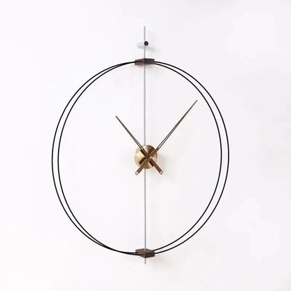 Spanish Minimalist Wall Clock Creative Luxury Living Room Art Clocks Solid Wood Pointer Large Wall Clock Silent Movement Clocks