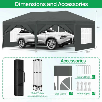Pop Up Folding Gazebo Garden Gazebo Marquee Pergola Waterproof Windproof UV Protection party tent for Garden Camping Beach BBQ