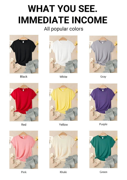 Paris France Eiffel Tower Prints T-Shirts Women Summer Basic Short Sleeve Tops O-Neck Loose T Shirts Basics Soft Womans Clothes
