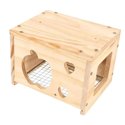 Bird House Wood Nesting Box Parrot Hideaway Rest Hut Cage Decor Accessory for Budgies Cockatiel Indoor Aviary