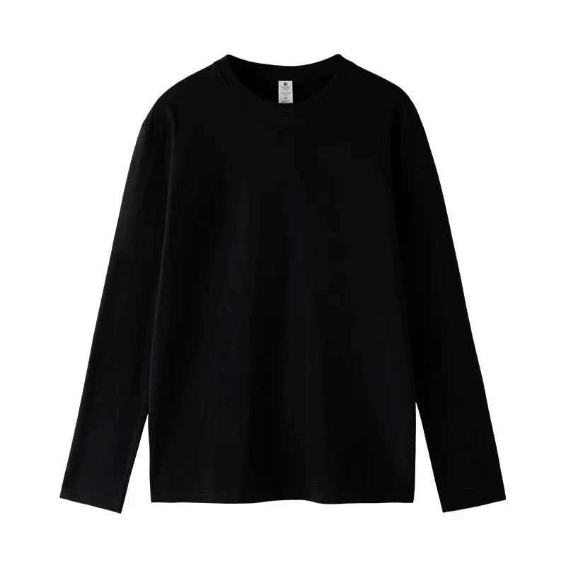 MRMT 2026 Brand New Mens T Shirt Combed Cotton Loose Tide Round Neck Long-Sleeved Men t-Shirt Pure Bottoming Top Tees Shirt