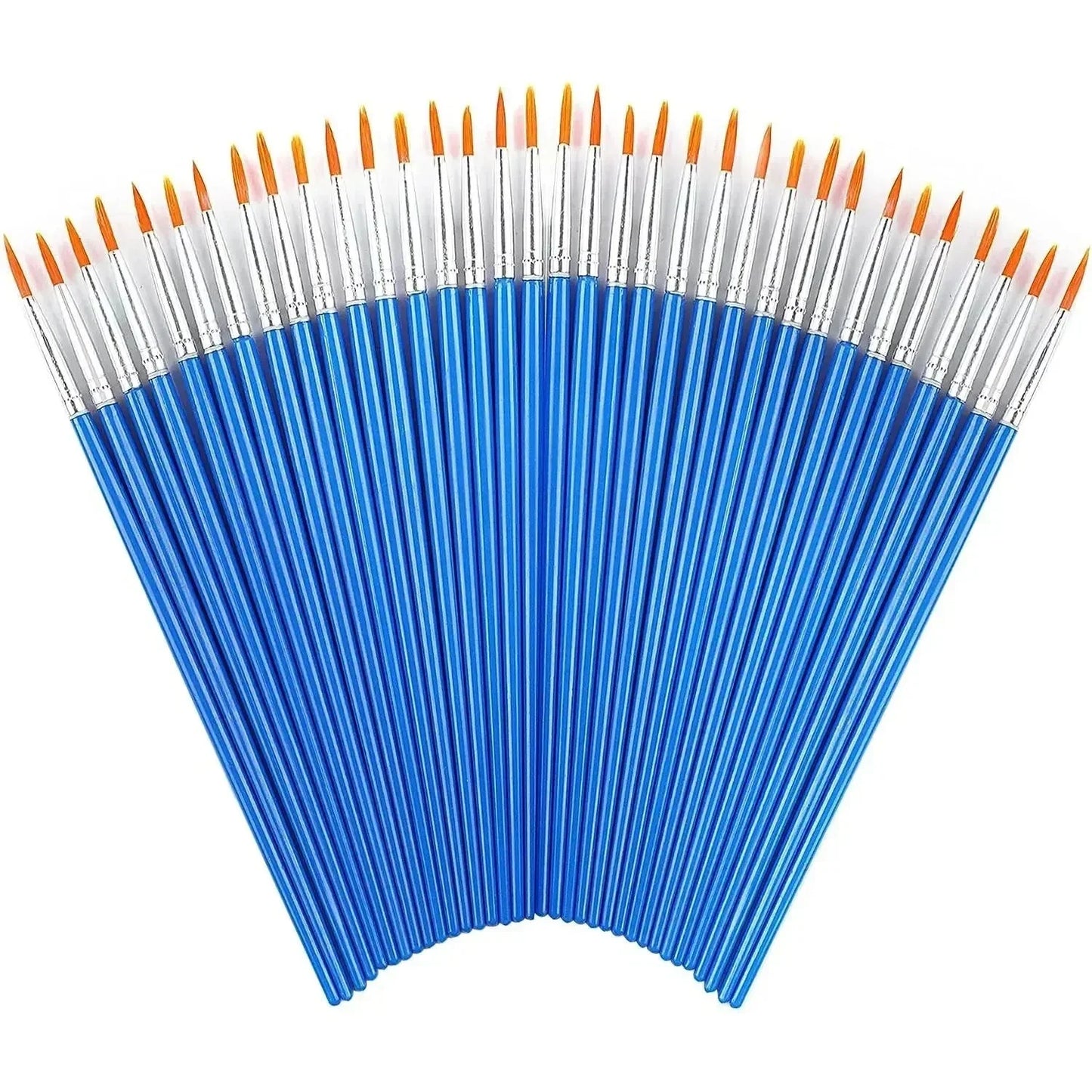 20-50 Painting Brushes Set Art Round Flat Hair Nylon Hair Paint Brush for Oil Acrylic Watercolor Kids/Artists/Beginners/Students