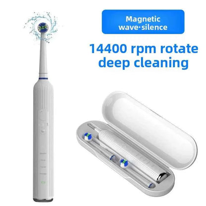 Rotating electric toothbrush with sonic vibration, multi-mode cleaning, dental care, convenient wireless charging