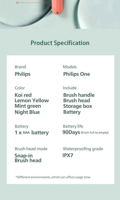 PHILIPS Sonicare Electric Toothbrush HX2431/HY1100 Adult Rechargeable Acoustic Wave Vibration Tooth Brush with USB Charge Base