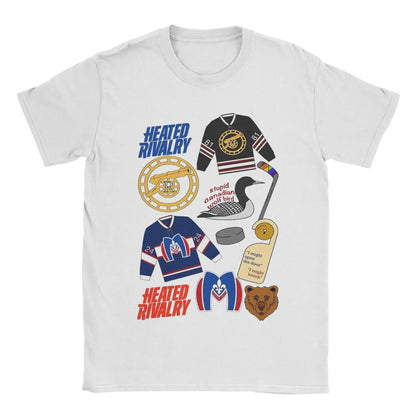 Men's T-Shirts Heated Rivalry Shane & Ilya Vintage Cotton Tees Short Sleeve  T Shirts Round Collar Clothing Graphic