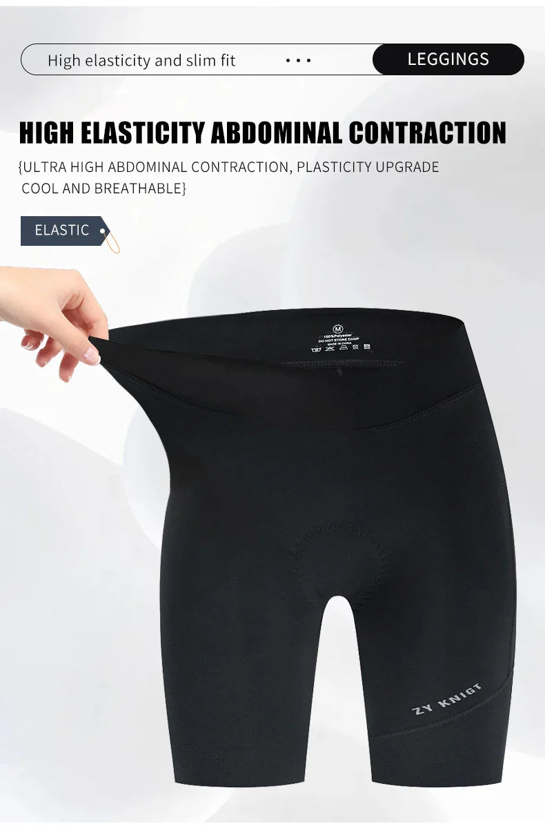 ZYKNIGT Women's Pro Summer Cycling Bib Shorts - High-Performance Free-Cut Hems & Breathable Quick-Dry Compression