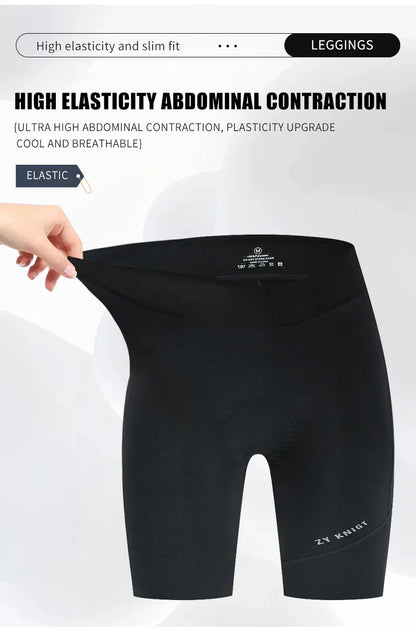 ZYKNIGT Women's Pro Summer Cycling Bib Shorts - High-Performance Free-Cut Hems & Breathable Quick-Dry Compression
