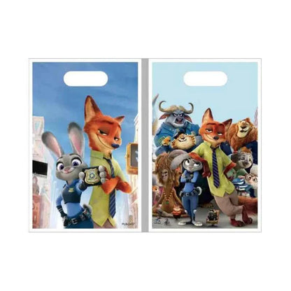 Zootopia Theme Party Supplies Nick Judy Birthday Decoration Balloon Set Tableware Kit Banner Plates Gifts Bags Keychains Sticker