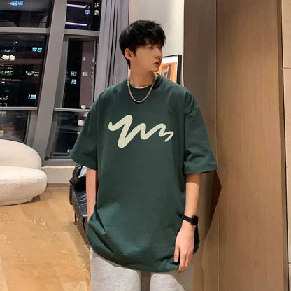 Men's T Shirt Oversized Mens White Cotton T-shirts Funny Print 5XL Casual Wear Summer Tee Shirts For Men Big Size Male Clothes