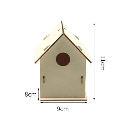 Easy To Assemble Wooden Bird Nest Hous DIY Natural Aesthetic Hanging Birdhouse Decoration Hummingbird Cages Outdoor