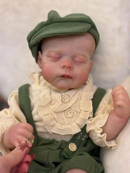 18-Inch Adorable Eric Reborn Baby Doll Sleeping Pose | Flexible Cloth Body, Collectible Art Gift