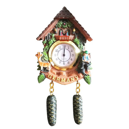 ‌German 3D Cuckoo Clock Wooden House Pine Cone Fridge Magnet, Travel Souvenir, Home Decor, Creative Gift, Strong Magnetic