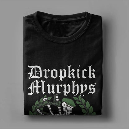 Men's T-Shirts Dropkicks Murphyss Band Novelty 100% Cotton Tee Shirt Short Sleeve  T Shirt Crewneck Clothing Gift Idea