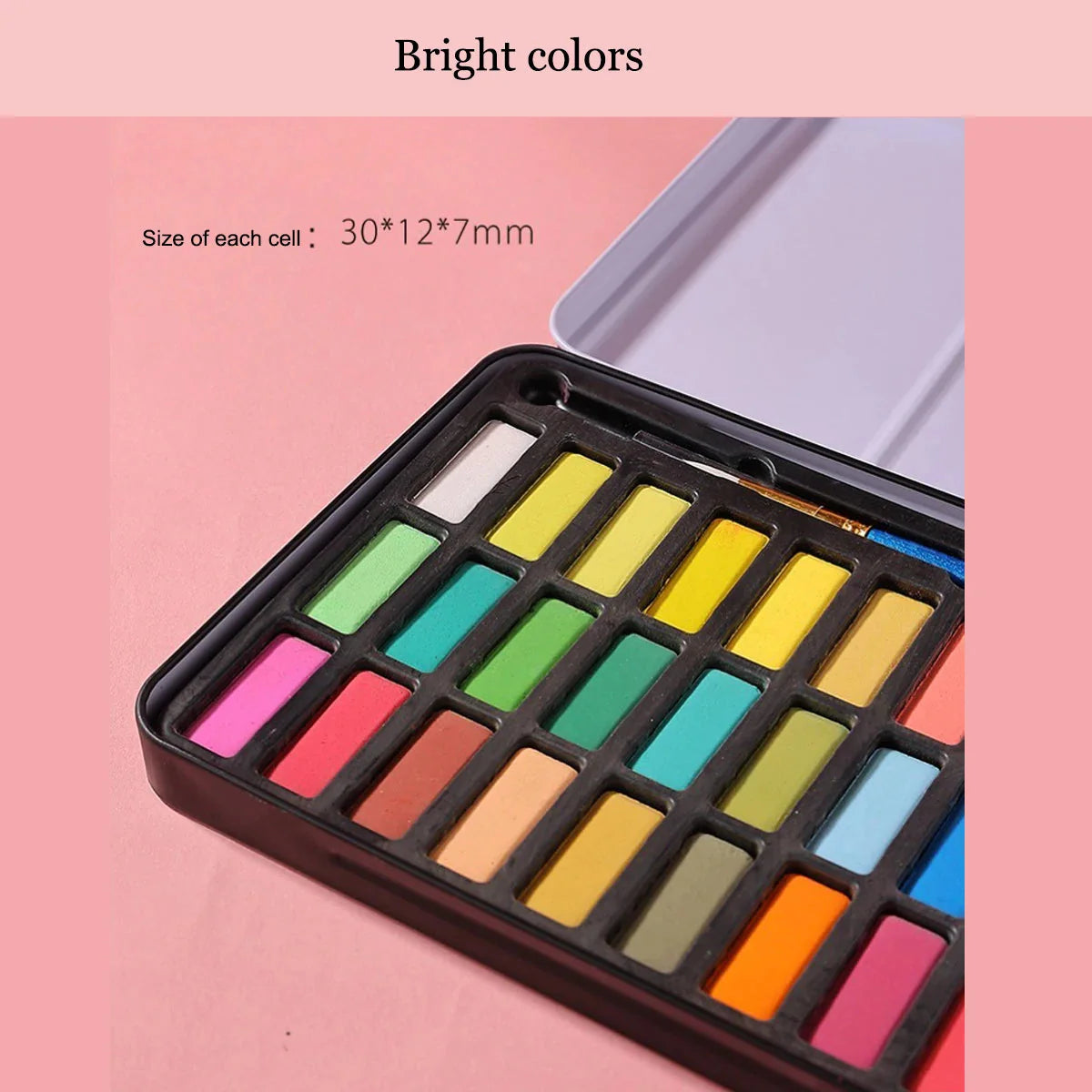 Portable Iron Box Solid Watercolor Paint Set for Art And Hand Drawing Portable Art Supplies