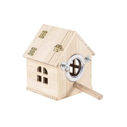 Practical Large Space Wood Bird House Rainproof Hanging Birds Breeding Box Sun Protection Bird Nest For Bird Cage